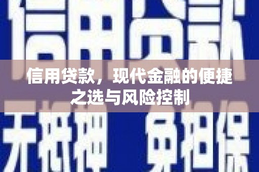 交城信用贷款，现代金融的便捷之选与风险控制