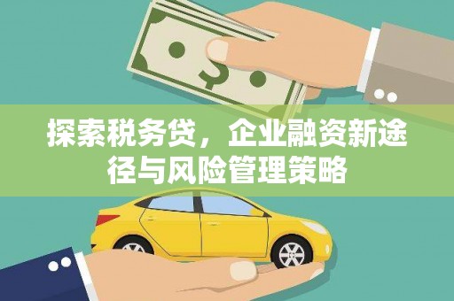 交城探索税务贷，企业融资新途径与风险管理策略