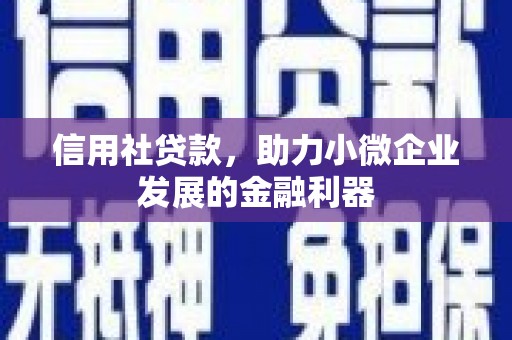 交城信用社贷款，助力小微企业发展的金融利器